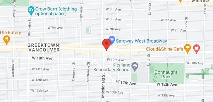 map of 2790 WEST BROADWAY